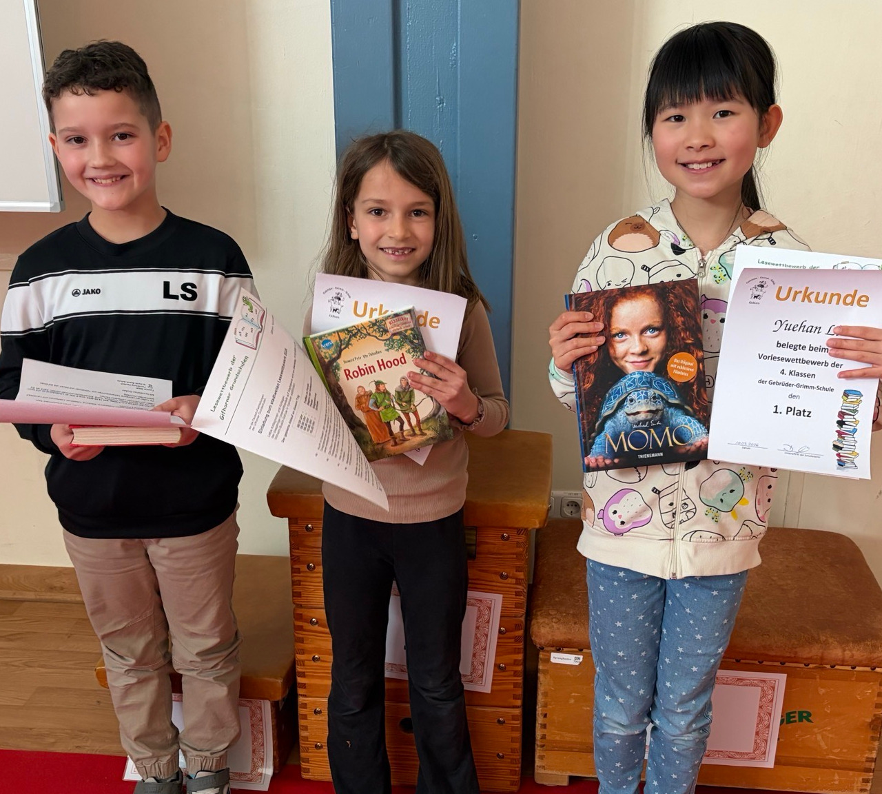 Jahrgangssieger des Lesewettbewerbs